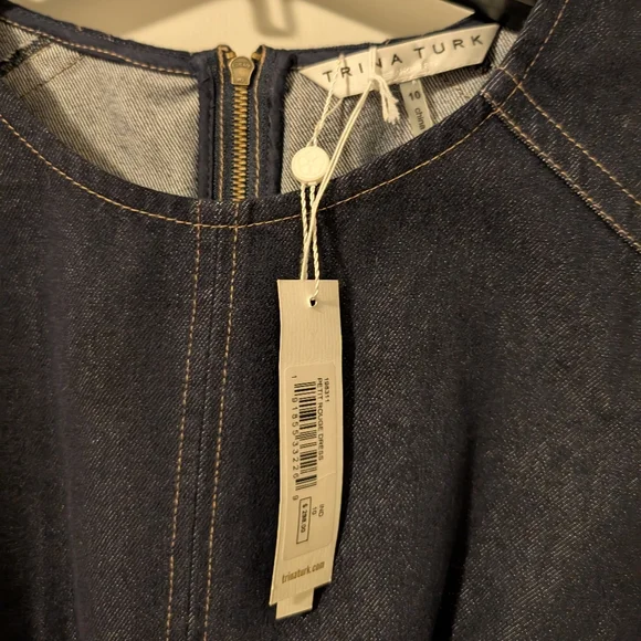 Trina Turk Denim Dress – Size 10 (NWT) - Picture 2 of 3